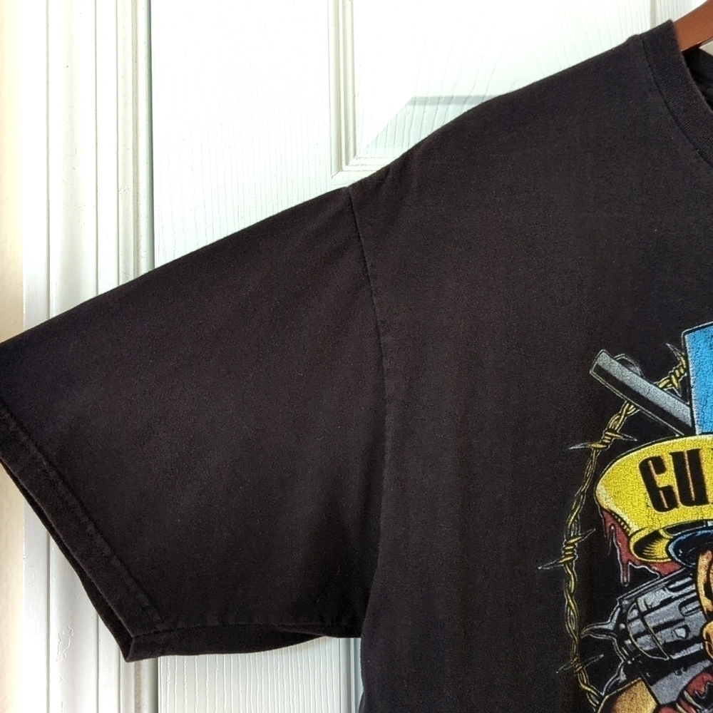 Guns N' Roses Skull Logo Graphic Short Sleeve Crewneck Band T-shirt Black XL - Picture 5 of 10